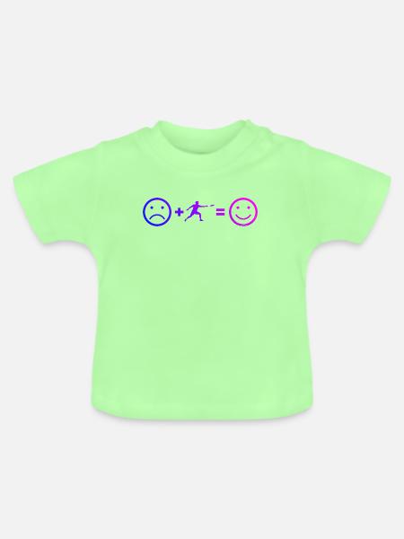 Geschenkidee für einen Frisbee-Spieler mit Frisbee - Baby Bio-T-Shirt mit Rundhals - Mintgrün