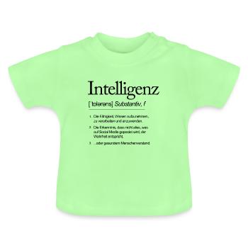 Intelligenz Wortdefinition Wissen Social Media - Baby Bio-T-Shirt mit Rundhals - Mintgrün - Vorne
