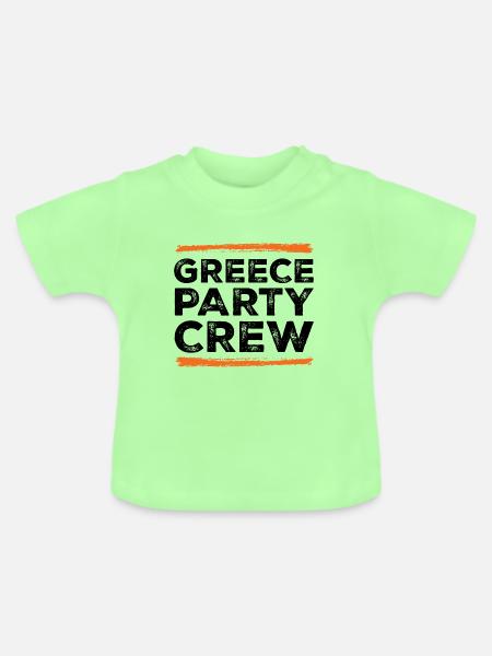 Greece Party Crew - Baby Bio-T-Shirt mit Rundhals - Mintgrün