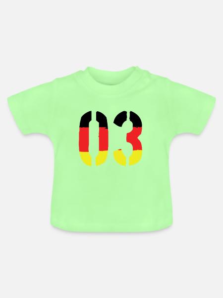 3 Zahl symbol Germany - Baby Bio-T-Shirt mit Rundhals - Mintgrün