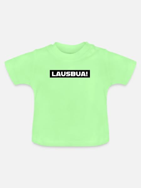 Lausbua - Baby Bio-T-Shirt mit Rundhals - Mintgrün