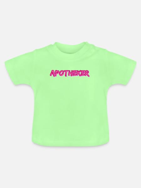 Apotheker als Comic - Baby Bio-T-Shirt mit Rundhals - Mintgrün