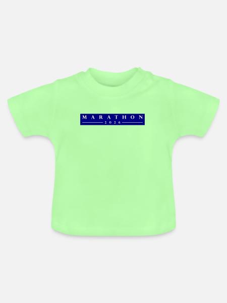 Marathon 2026 - Baby Bio-T-Shirt mit Rundhals - Mintgrün