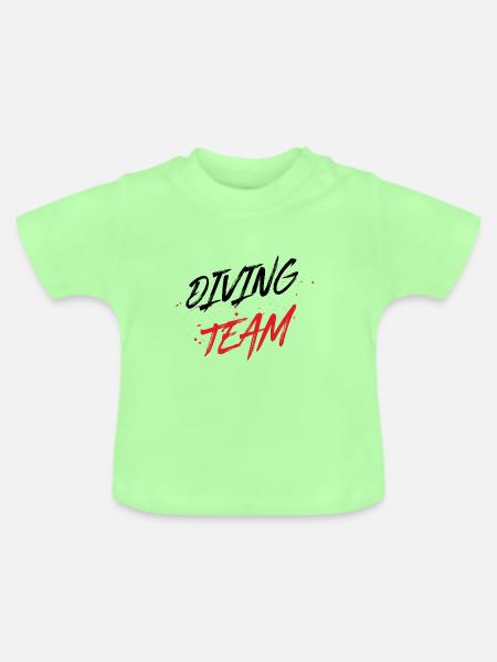 Diving Team - Baby Bio-T-Shirt mit Rundhals - Mintgrün