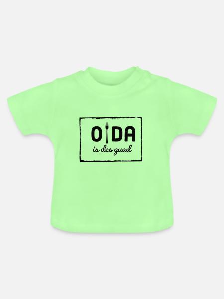 Oida is des guad - Baby Bio-T-Shirt mit Rundhals - Mintgrün