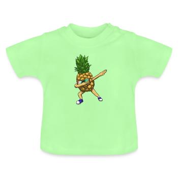 Ananas Dabbing Ananas Frais - T-shirt bio col rond Bébé - vert menthe - Devant