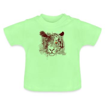 Tiger Wild Cat Wildkatze Safari Afrika Africa - Baby Bio-T-Shirt mit Rundhals - Mintgrün - Vorne