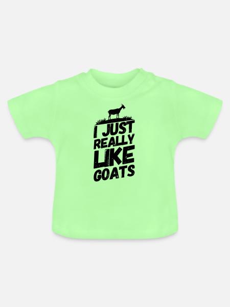 Ziege Ziegenbock Spruch Mögen - Baby Bio-T-Shirt mit Rundhals - Mintgrün