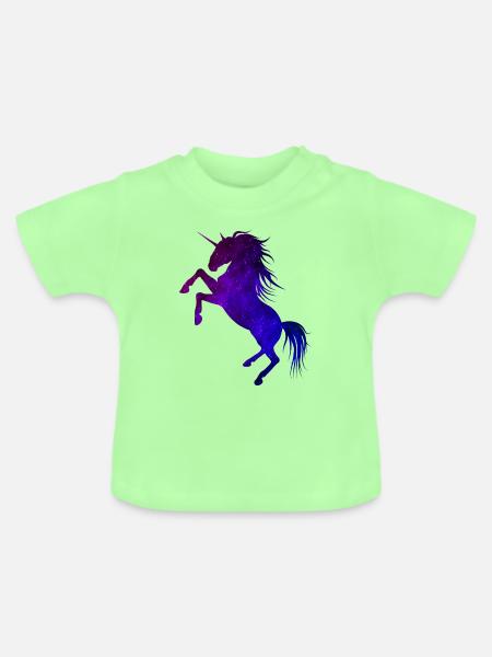 Einhorn Galaxie - Baby Bio-T-Shirt mit Rundhals - Mintgrün