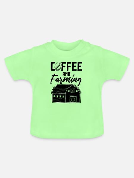 kaffee farmer farm - Baby Bio-T-Shirt mit Rundhals - Mintgrün