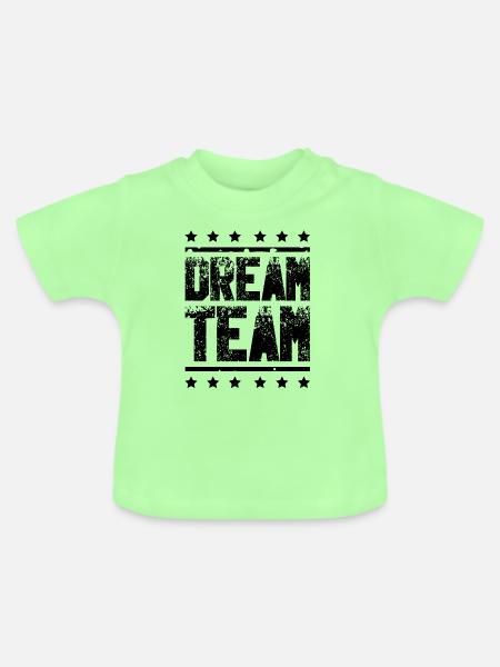 Dream Team - Baby Bio-T-Shirt mit Rundhals - Mintgrün