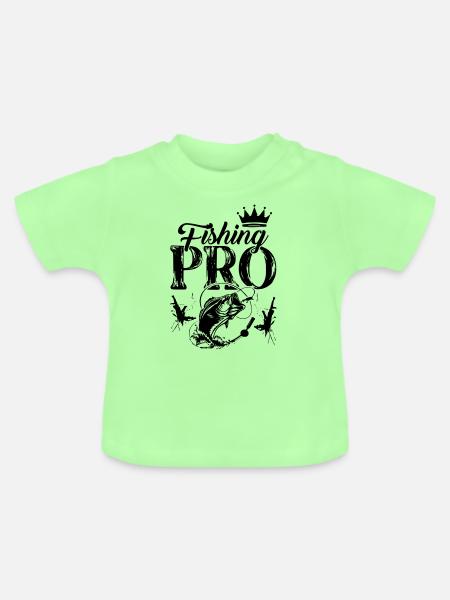 Fishing Pro - Baby Bio-T-Shirt mit Rundhals - Mintgrün