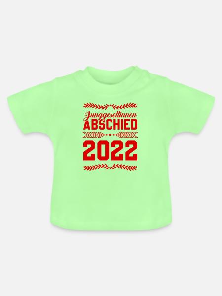 Junggesellinnenabschied 2022 - Baby Bio-T-Shirt mit Rundhals - Mintgrün