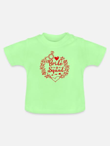 Bride Squad - Baby Bio-T-Shirt mit Rundhals - Mintgrün