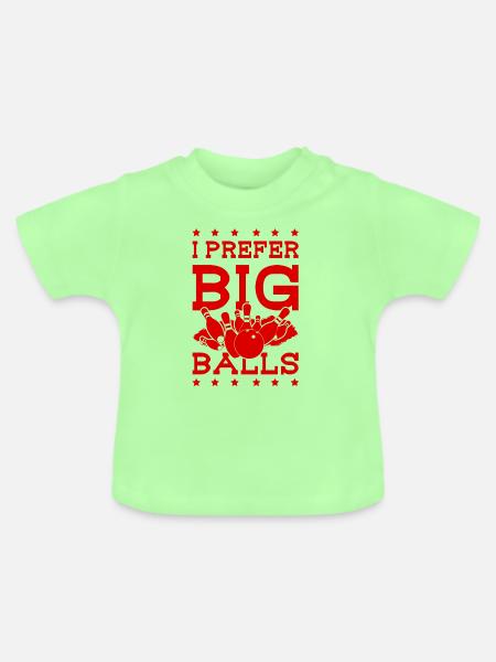 Big Balls Bowling - Baby Bio-T-Shirt mit Rundhals - Mintgrün