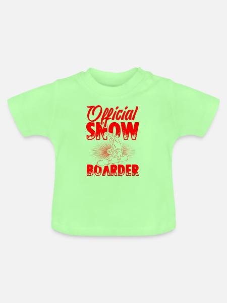 Official Snowboarder - Baby Bio-T-Shirt mit Rundhals - Mintgrün