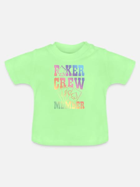 Poker Crew Member - Baby Bio-T-Shirt mit Rundhals - Mintgrün