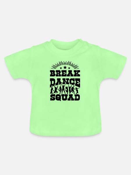 breakdance Squad - Baby Bio-T-Shirt mit Rundhals - Mintgrün