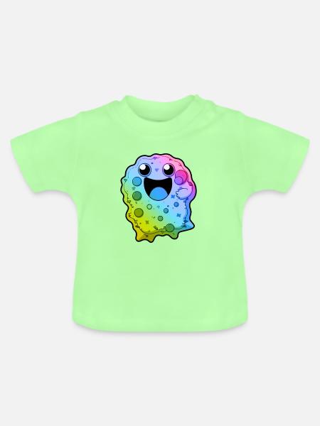 Kekse Comic Bunt - Baby Bio-T-Shirt mit Rundhals - Mintgrün