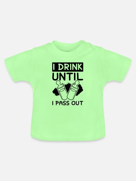 baby babyflasche - Baby Bio-T-Shirt mit Rundhals - Mintgrün