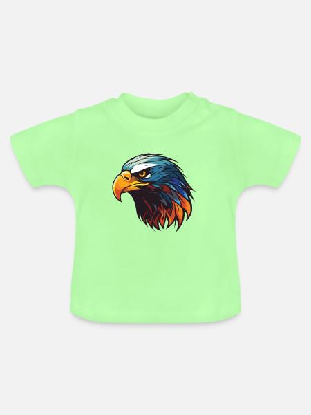 Adler Kopf - Baby Bio-T-Shirt mit Rundhals - Mintgrün