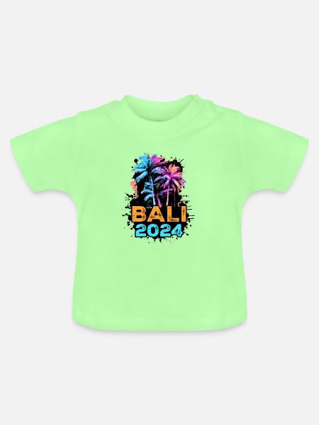 Bali 2024 Reise - Baby Bio-T-Shirt mit Rundhals - Mintgrün