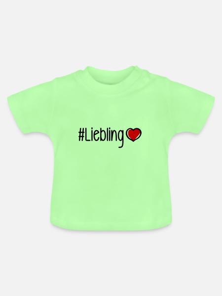 Liebling Herz - Baby Bio-T-Shirt mit Rundhals - Mintgrün