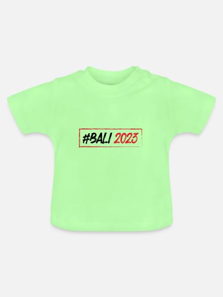 Bali 2023 - Baby Bio-T-Shirt mit Rundhals - Mintgrün