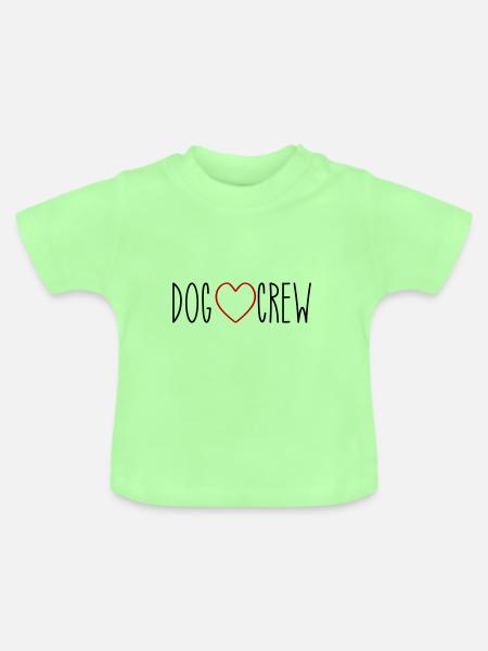 Dog Crew Herz - Baby Bio-T-Shirt mit Rundhals - Mintgrün
