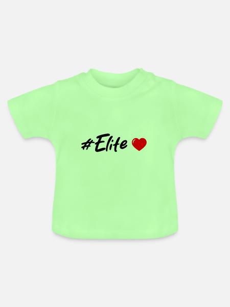 Elite Herz - Baby Bio-T-Shirt mit Rundhals - Mintgrün