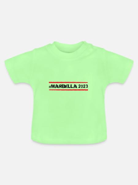 Marbella 2023 - Baby Bio-T-Shirt mit Rundhals - Mintgrün