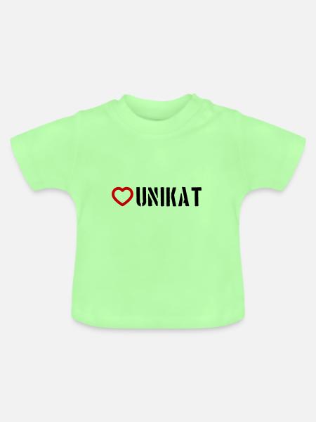 Unikat Herz - Baby Bio-T-Shirt mit Rundhals - Mintgrün