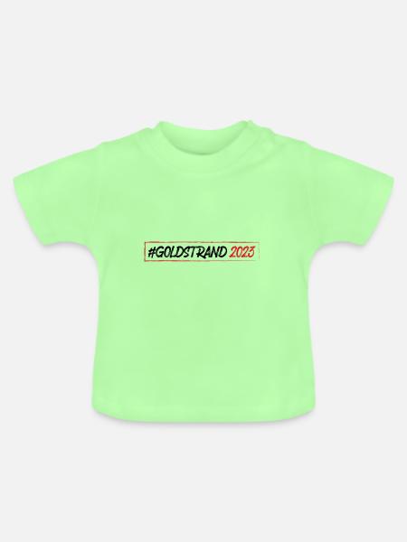 Goldstrand 2023 - Baby Bio-T-Shirt mit Rundhals - Mintgrün