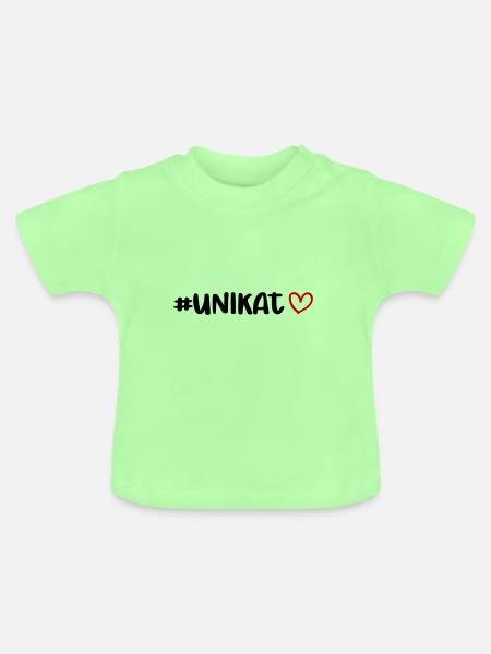 Unikat Herz - Baby Bio-T-Shirt mit Rundhals - Mintgrün