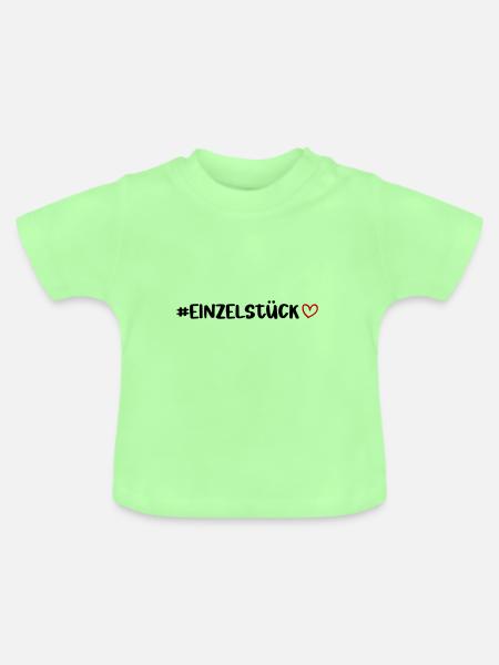 Einzelstück Herz - Baby Bio-T-Shirt mit Rundhals - Mintgrün