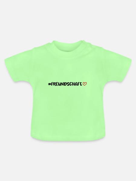 Freundschaft Herz - Baby Bio-T-Shirt mit Rundhals - Mintgrün