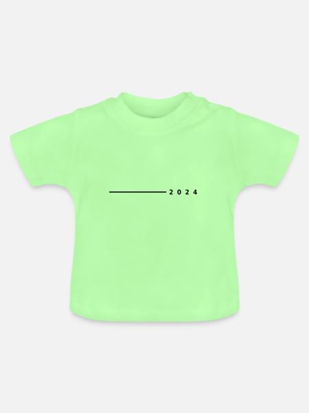2024 Jahr - Baby Bio-T-Shirt mit Rundhals - Mintgrün
