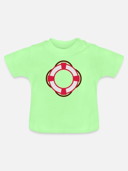 6061912 125921005 Rettungsring - Baby Bio-T-Shirt mit Rundhals - Mintgrün