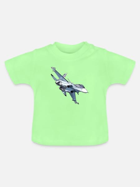 Su-30SM - Baby Bio-T-Shirt mit Rundhals - Mintgrün