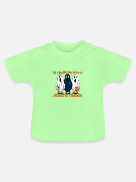 Bootiful Day Athletiktrainer - Baby Bio-T-Shirt mit Rundhals - Mintgrün