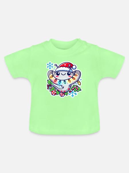 Holiday Ray of Joy - Baby Bio-T-Shirt mit Rundhals - Mintgrün