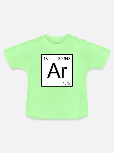 Argon Symbol Grafik - Baby Bio-T-Shirt mit Rundhals - Mintgrün