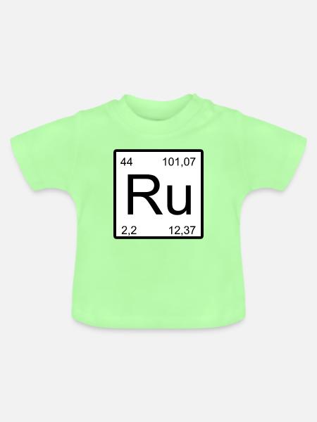 Ruthenium Element Minimalist - Baby Bio-T-Shirt mit Rundhals - Mintgrün