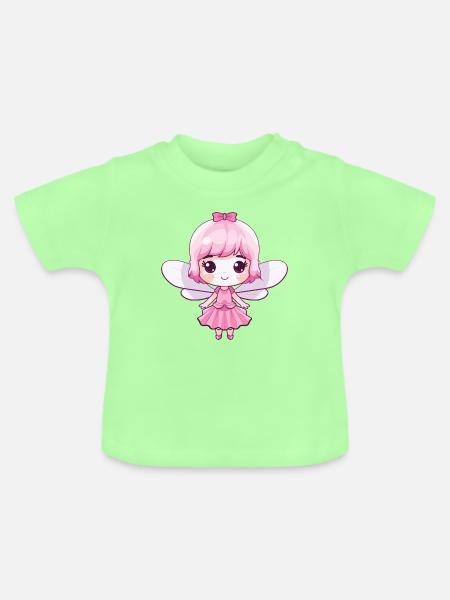 Fee Comic Niedlich - Baby Bio-T-Shirt mit Rundhals - Mintgrün