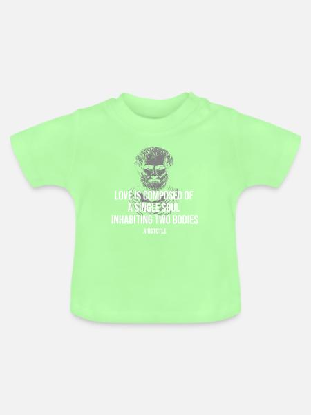 Aristoteles Zwillingsseelen-Zitat-Tee - Baby Bio-T-Shirt mit Rundhals - Mintgrün