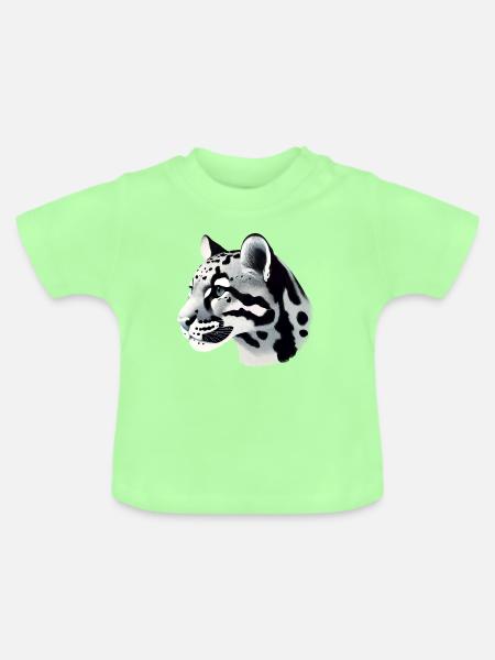 Nebelparder - Baby Bio-T-Shirt mit Rundhals - Mintgrün
