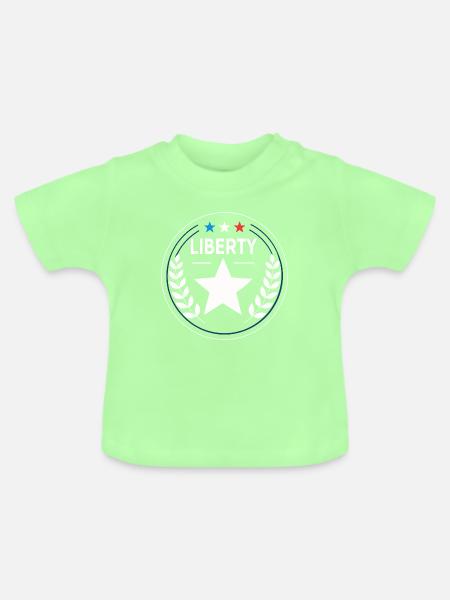 Star and Laurel Freedom Badge - Baby Bio-T-Shirt mit Rundhals - Mintgrün