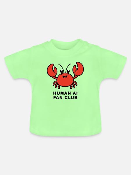 Human AI Fan Club - Baby Bio-T-Shirt mit Rundhals - Mintgrün