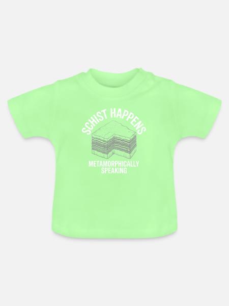 Schiefer geschieht metamorph gesehen - Baby Bio-T-Shirt mit Rundhals - Mintgrün