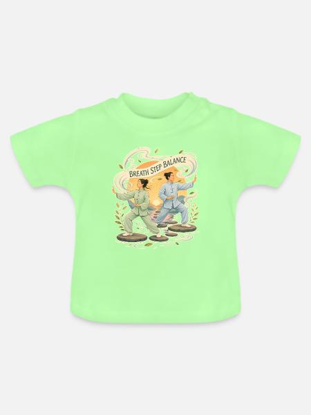 BREATH STEP BALANCE - Baby Bio-T-Shirt mit Rundhals - Mintgrün